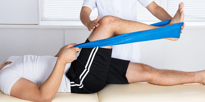 patient getting therapeutic exercise as an auto accident injury treatment in Belmont